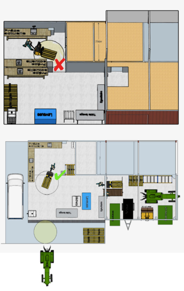 maraîchage simulation gerbeur électrique